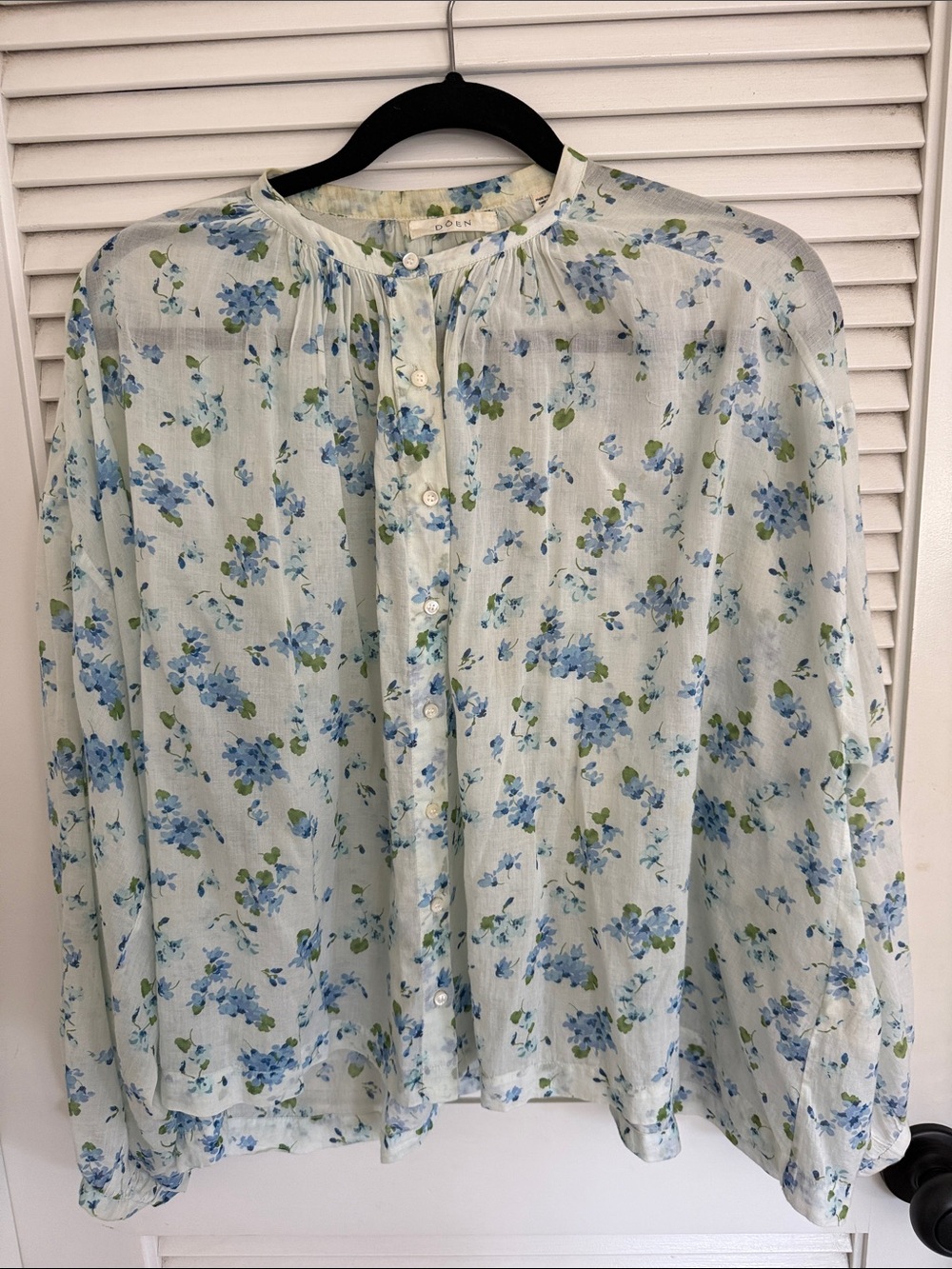 Doen light blue Jane Blouse - Women's Top